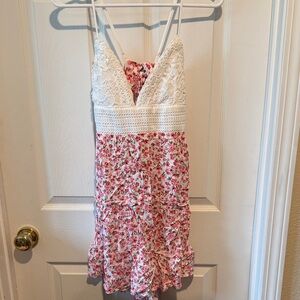 Justify White and Pink Floral Dress